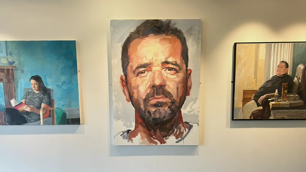 Three paintings created by David Reid