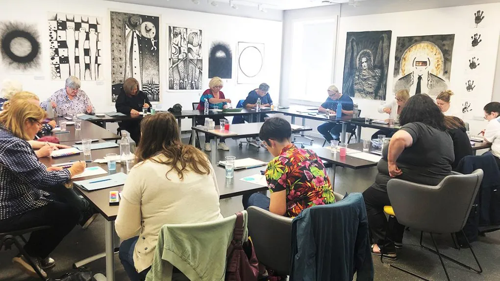 People attending the Watercolour class
